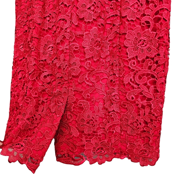 Nwot Calvin Klein Red Lace Sleeveless Sheath Dress - Picture 13 of 17